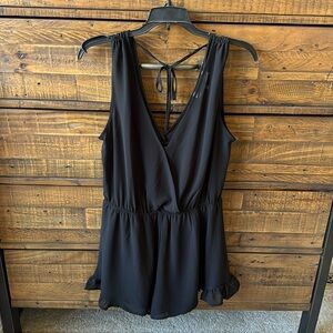 ASTR shorts romper in black, size medium